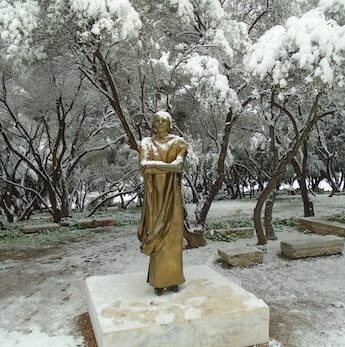 Athens Greece winter Philopappos Hill Λόφος Φιλοπάππου