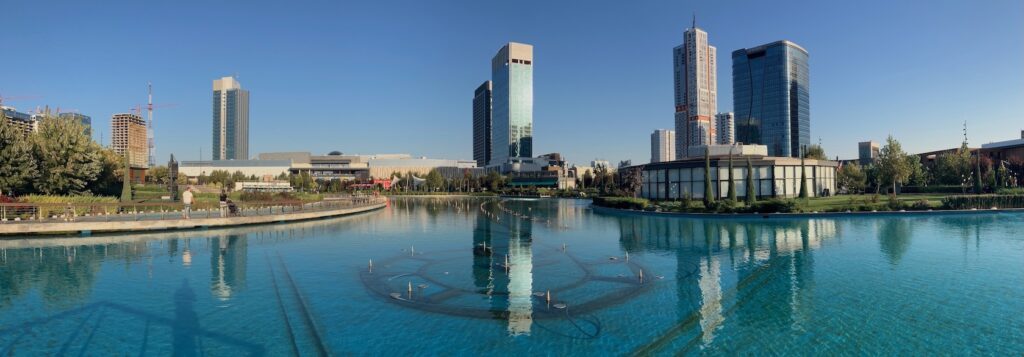 City park lake Uzbekistan