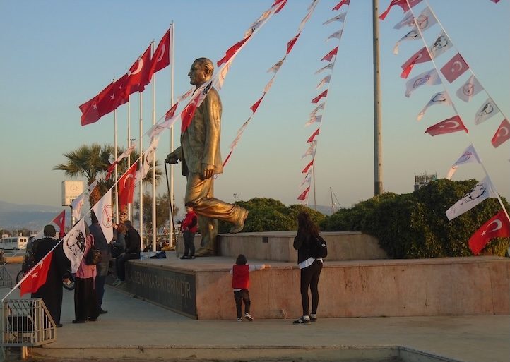 "Atatürk Monument" (Turkish: Atatürk Anıtı). Located in Cumhuriyet Square,